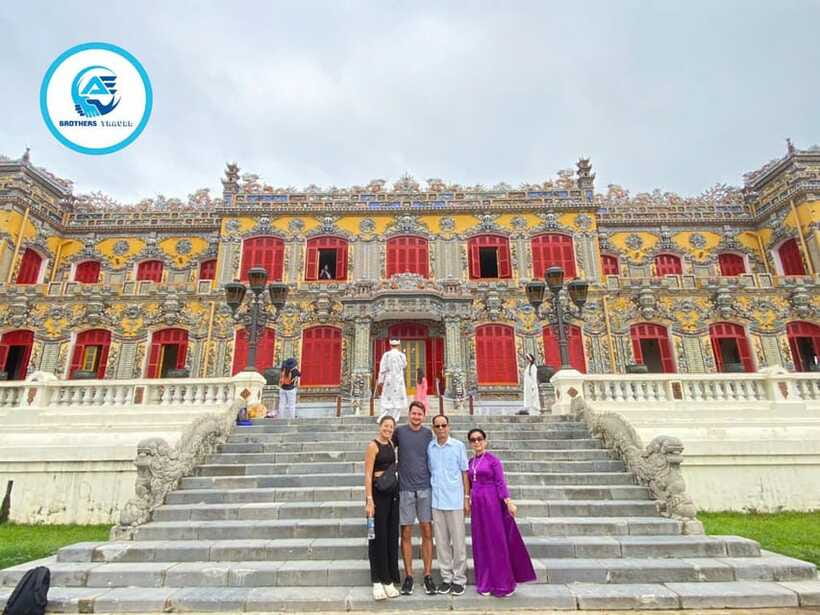 Hue City Tour Full Day - Group Tour - Thien Mu Pagoda beside the Perfume River