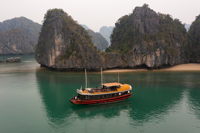 Lan Ha Bay 2 Days 1 Night Adventure - Swimming at Ba Trai Dao Beach