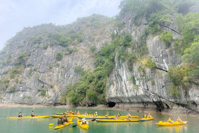 Lan Ha Bay day tour from Cat Ba, Hanoi - Serenity Boutique Cruise - Swimming, snorkeling, and Three Peach Islets