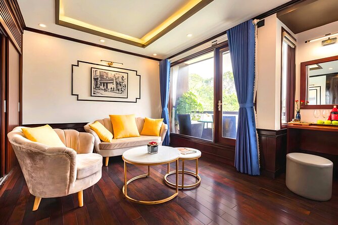 Le Journey Elegance Cruise 5 Star Lan Ha Bay - All Inclusive 2D1N - Evening on the ship: dinner, views, and cabin comfort