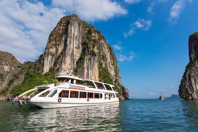 Luxury Halong Bay 1 Day on Cruises From Hanoi with Bus & Lunch - Boarding Alova Premium at Tuan Chau Harbor