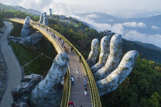 Marble Mountains and Ba Na Hills (Golden Bridge) full day tour - French Village and Fantasy Park