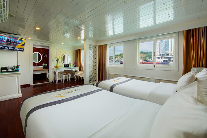 (Official) Signature Royal Cruise - 02 days 01 night program - Day one: lunch, limestone islands, and Vung Vieng village