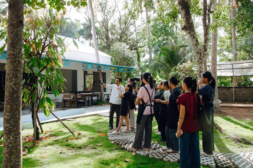 Phu Quoc: Bittersweet Chocolate Factory Tour & Workshop - Making hot cacao at the roasting corner