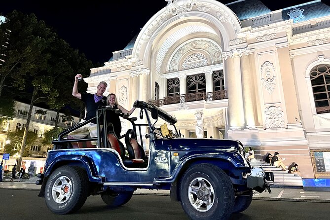 Private Jeep City Tour Saigon by Night and Skybar Drink - Dong Khoi and Nguyen Hue after dark