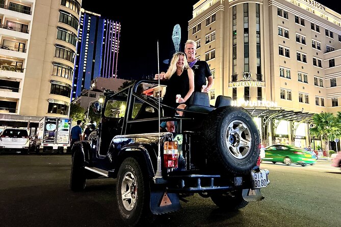 Private Jeep City Tour Saigon by Night and Skybar Drink - Independence Palace and the story of Saigon