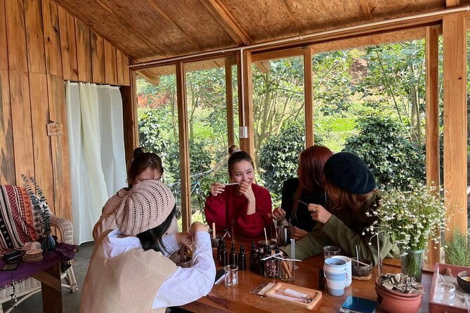 Scented Candle Workshop in Twin Beans Farm Da Lat - Starting with herbs at Twin Beans Farm