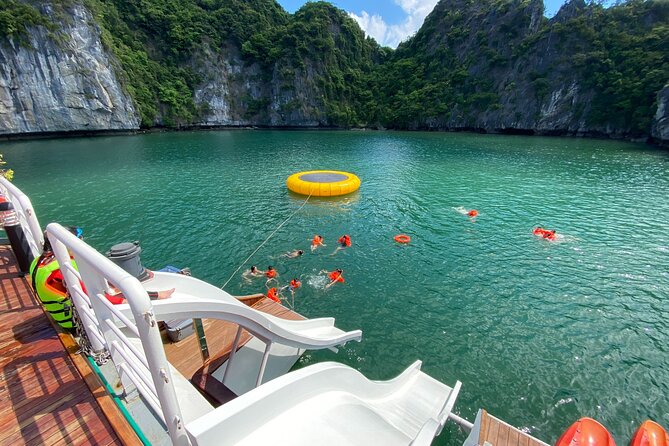 The Halong Catamaran Premium Day Cruise From Ha Long Bay - Lan Ha Bay water time at Frog Pond