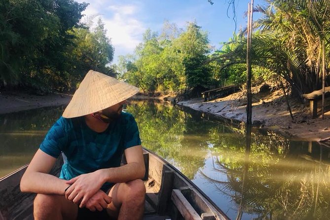 The hidden Fabulous Floating Market and Small Canal - Cai Rang from a small boat
